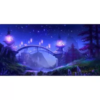 5D DIY Алмазная картина Светлый мост Алмазная вышивка Полные наборы для мозаики Вышивка крестом Домашний декор Подарки ручной работы Round 20x30cm