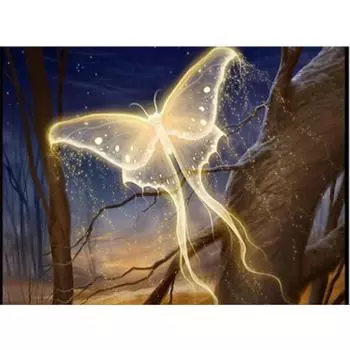 5D Diy Алмазная картина Светящаяся бабочка Алмазная вышивка Крестом Домашний декор Подарки ручной работы Round 20x30cm