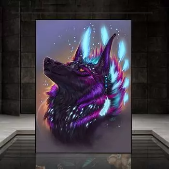 5D DIY Алмазная картина Swift Star Wolf Набор для вышивки крестом Мозаика Алмазная вышивка Роза Полный круглый/квадратный дрель Украшение дома Round 30x40cm