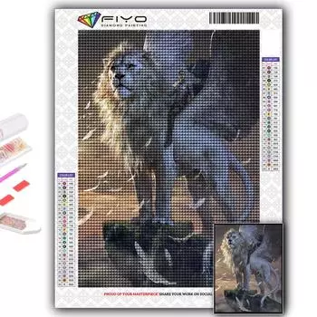 5D Diy Алмазная картина Свирепый зверь Тигр Вышивка крестом Полный Алмазная вышивка Мозаика Full Round 20X30CM