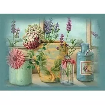 5D Diy Алмазная картина Таблица Растение Алмазная вышивка Крестом Домашний декор Подарки ручной работы Round 20x30cm