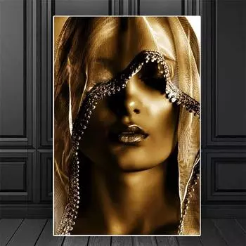 5D DIY Алмазная картина Таинственная женщина Алмазная вышивка Полный набор мозаики Вышивка крестом Домашний декор Подарки ручной работы Round 20x30cm