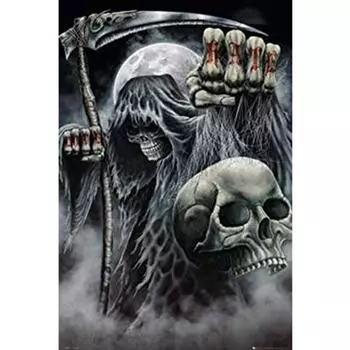 5D Diy Алмазная картина Темный Дьявол Алмазная вышивка Крестом Домашний декор Подарки ручной работы Round 20x30cm