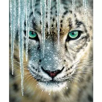 5D Diy Алмазная картина Тигр Алмазная вышивка Крест Стежок Главная Декор Подарки ручной работы Round 20x30cm