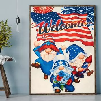 5D DIY Алмазная картина «Три маленьких старика» Набор для вышивки крестом Мозаика Алмазная вышивка Роза Полный круглый квадратный дрель Украшение дома Round 40x50cm