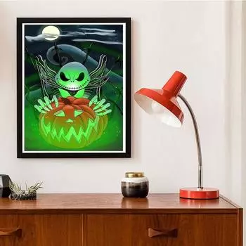 5D DIY Алмазная картина Тыквенная голова Набор для вышивки крестом Мозаика Алмазная вышивка Полный круглый/квадратный дрель Украшение дома Round 30x40cm