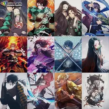 5D DIY Алмазная картина «Убийца демонов»: Kimetsu no Yaiba Вышивка крестиком Алмазная художественная вышивка Мозаика для домашнего декора Full Round 20X30CM