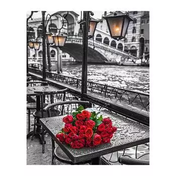 5D Diy Алмазная картина Улица Роза Алмазная вышивка Крестом Домашний декор Подарки ручной работы Round 20x30cm