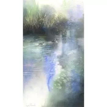 5D DIY Алмазная картина Утренний туман Алмазная вышивка Полный набор мозаики Вышивка крестом Домашний декор Подарки ручной работы Round 20x30cm