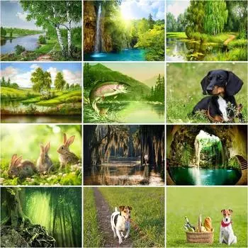 5D Diy Алмазная картина Весенний пейзаж Алмазная вышивка Животное Вышивка крестом Мозаика Домашний декор Подарок Full Round 20x30CM