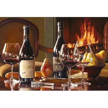 5D DIY Алмазная картина «Вино жизни», Алмазная Алмазная вышивка, полный набор мозаики, вышивка крестиком, домашний декор, подарки ручной работы Round 20x30cm