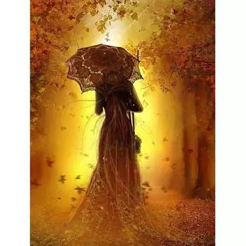 5D DIY Алмазная картина Винтажная женщина Картина Алмазная вышивка Портрет Мозаика Комплект Декор 20X30CM