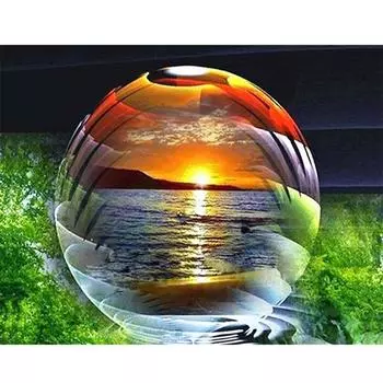 5D DIY Алмазная картина Водное дерево 3D Алмазная вышивка стразами Крест Стежок 20X30CM