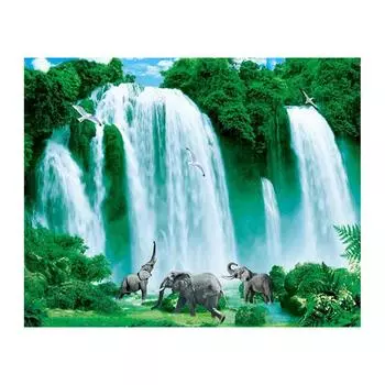 5D Diy Алмазная картина Водопад Алмазная вышивка Крест Стежок Главная Декор Подарки ручной работы Round 20x30cm