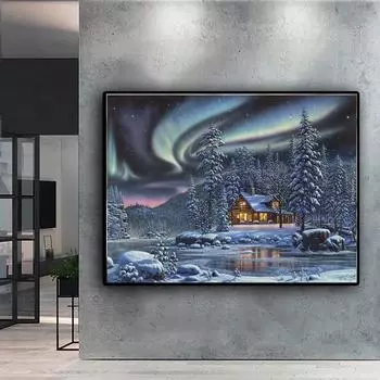 5D Diy Алмазная картина Волшебная кабина Набор для вышивки крестом Полная алмазная вышивка Мозаика Художественная картина Стразы Декор Подарок Full Round 20x30cm