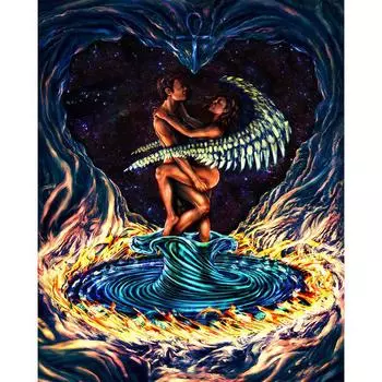 5d DIY Алмазная картина Возвращение к источнику Полный круглый дрель Мозаика Вышивка крестом Алмазная вышивка 20X30CM