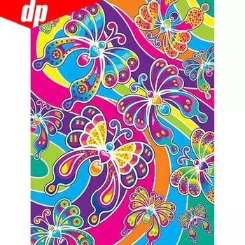 5D DIY Алмазная картина Вышивка Красочные животные Стразы Мозаика Мультфильм Вышивка крестом 20X30CM