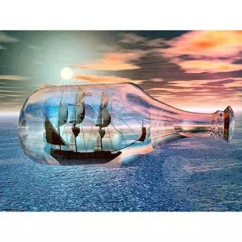 5D DIY Алмазная картина Вышивка крестиком Полный дрель Алмазная вышивка Горный хрусталь Мозаика Подарок Украшение дома 20x15CM