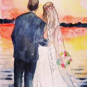 5D DIY Алмазная картина Вышивка крестиком Супружеская пара Алмазная вышивка Украшение дома подарок 30X30CM