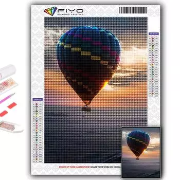 5D DIY Алмазная картина Вышивка крестиком Воздушный шар Алмазная вышивка Мозаика Настенное украшение дома Full Round 20X30CM