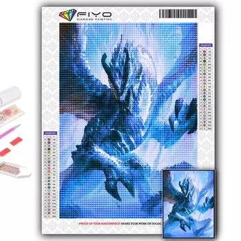 5D DIY Алмазная картина Вышивка крестом Европейский Дракон Алмазная вышивка Мозаика Настенное украшение дома Full Round 20X30CM