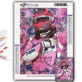 5D DIY Алмазная картина Вышивка крестом F1 Гонщик Алмазная вышивка Мозаика Настенное украшение дома Full Round 20X30CM