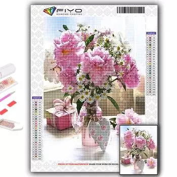 5D DIY Алмазная картина Вышивка крестом Розовые розы Алмазная вышивка Мозаика Стена Искусство Украшение дома Full Round 20X30CM