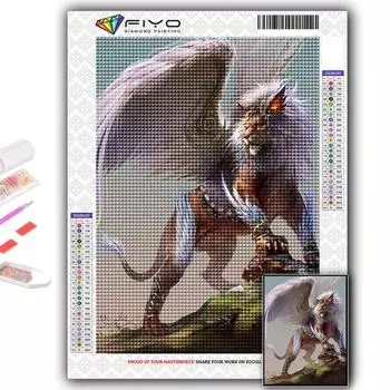 5D DIY Алмазная картина Вышивка крестом Свирепый зверь Тигр Алмазная вышивка Мозаика Настенное украшение дома Full Round 20X30CM