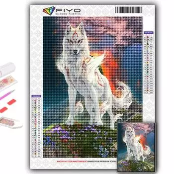 5D DIY Алмазная картина Вышивка крестом Свирепый зверь Алмазная вышивка Мозаика Настенное украшение дома Full Round 20X30CM