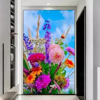 5D DIY Алмазная картина Вышивка Шар Цветок Алмазная мозаика Вышивка крестом Набор для вышивки Домашнее украшение Искусство Хобби Подарки Full Round 20x40CM