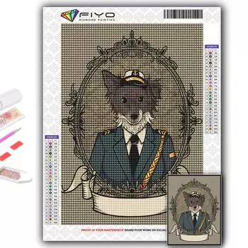 5D DIY Алмазная картина, вышивка крестиком, антропоморфные милые животные, Алмазная вышивка, мозаика, настенное украшение для дома Full Round 20X30CM