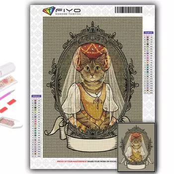 5D DIY Алмазная картина, вышивка крестиком, антропоморфные милые животные, Алмазная вышивка, мозаика, настенное украшение для дома Full Round 20X30CM