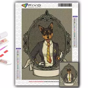 5D DIY Алмазная картина, вышивка крестиком, антропоморфные милые животные, Алмазная вышивка, мозаика, настенное украшение для дома Full Round 20X30CM