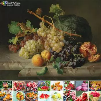 5D DIY Алмазная картина, вышивка крестиком, фрукты и десерты, Алмазная вышивка, мозаика, настенное украшение для дома Full Round 20X30CM