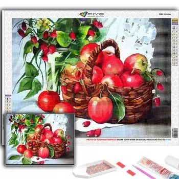 5D DIY Алмазная картина, вышивка крестиком, фрукты и макароны, Алмазная вышивка, мозаика, настенное украшение для дома Full Round 20X30CM