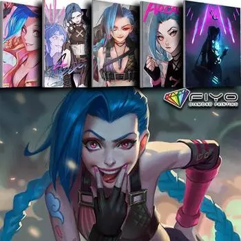 5D DIY Алмазная картина вышивка крестиком игровой персонаж Джинкс Алмазная вышивка Мозаика Настенное украшение дома Full Round 20X30CM