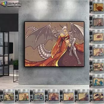 5D DIY Алмазная картина, вышивка крестиком, мультфильм, аниме, игровой персонаж, Алмазная вышивка, мозаика, настенное украшение для дома Full Round 20X30CM