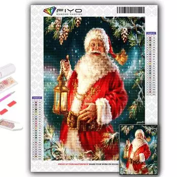 5D DIY Алмазная картина вышивка крестиком Рождественская елка Санта-Снеговик Алмазная вышивка Мозаика Настенное украшение дома Full Round 20X30CM