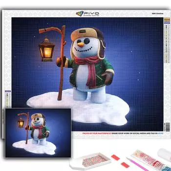 5D DIY Алмазная картина вышивка крестиком Рождественская елка Санта-Снеговик Алмазная вышивка Мозаика Настенное украшение дома Full Round 20X30CM