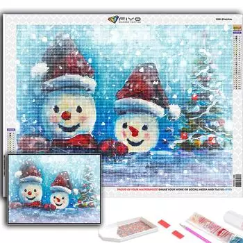 5D DIY Алмазная картина вышивка крестиком Рождественская елка Санта-Снеговик Алмазная вышивка Мозаика Настенное украшение дома Full Round 20X30CM