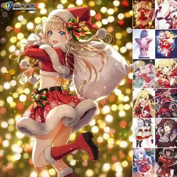 5D DIY Алмазная картина вышивка крестиком Рождественская елка Санта-Снеговик Алмазная вышивка Мозаика Настенное украшение дома Full Round 20X30CM