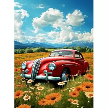 5d DIY Алмазная картина вышивка крестом автомобиль небо пейзаж рукоделие цветы алмазная вышивка мозаика домашний декор 30X40CM разноцветный