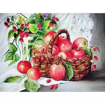 5D DIY Алмазная картина Яблоки Вышивка Крестом Горный хрусталь Мозаика Домашний декор 20X30CM
