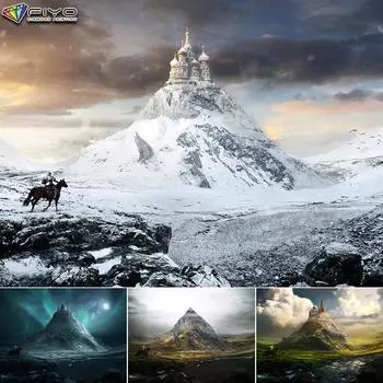 5D Diy Алмазная картина Забытый мир Вышивка крестиком Полная алмазная вышивка Мозаика Full Round 20X30CM