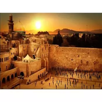 5D DIY Алмазная картина Закат Замок Алмазная вышивка Полный мозаичный набор Наборы для вышивки крестом Домашний декор Подарки ручной работы Round 20x30cm