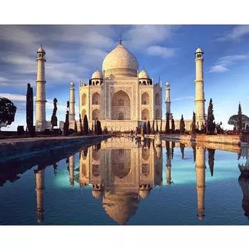 5D Diy Алмазная картина Замок Алмазная вышивка Крест Стежок Главная Декор Подарки ручной работы Round 20x30cm