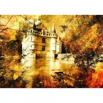 5D DIY Алмазная картина Замок Вышивка Мозаика Крест Стежок Горный хрусталь Декор 20X30CM