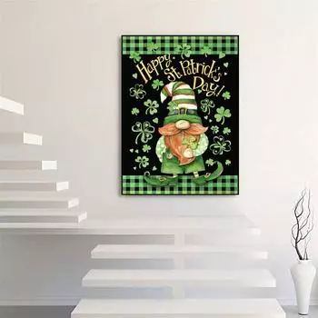 5D Diy Алмазная картина Зеленый Санта-Клаус Набор для вышивки крестом Полная Алмазная вышивка Мозаика Искусство Картина Стразы Декор Подарок Full Round 20x30cm