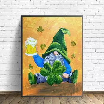 5D DIY Алмазная картина Зеленый Старик Набор для вышивки крестом Мозаика Алмазная вышивка Роза Полный круглый квадратный дрель Украшение дома Round 30x40cm