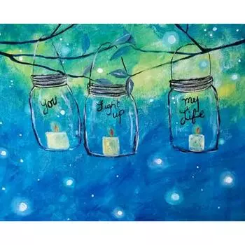 5D DIY Алмазная картина Желающая бутылка Вышивка Мозаика Вышивка крестом Горный хрусталь Украшение 20X30CM